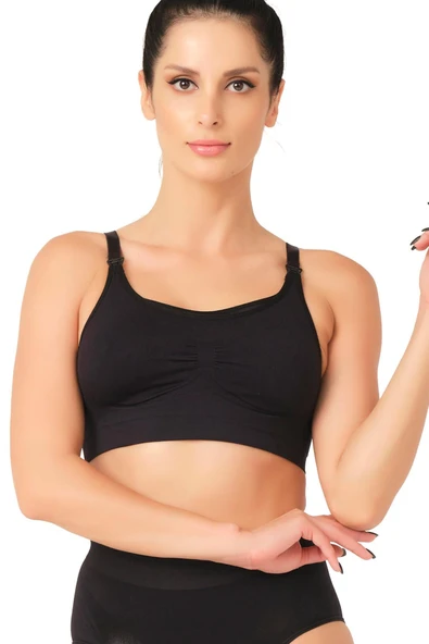 SİYAH MI Emay 5320 Agraflı Emzirme Sütyen - Resim 3