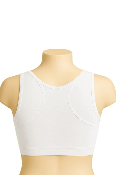 BEYAZ MI Emay 1816 6&apos;Lı Pedli Kalın Askılı Alıştırma Sütyeni - Resim 2