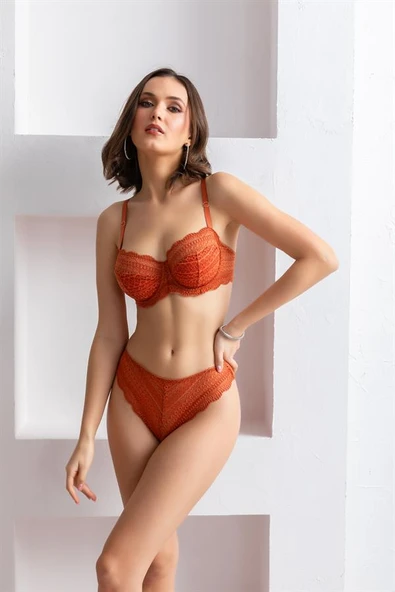 SÜTYEN KÜLOT TAKIM KİREMİT (MGP31801) - 2