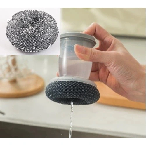 Litae Trend Deterjan Hazneli Telli Bulaşık Fırçası - Resim 2