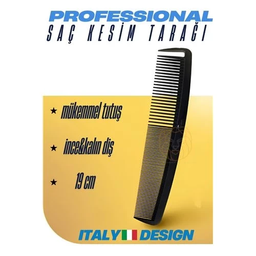 Profesyonel Saç Kesim Tarağı Geniş Diş Ve İnce Diş Tarak Saç Şekillendirme Düzeltme Tarağı ürün görseli 1