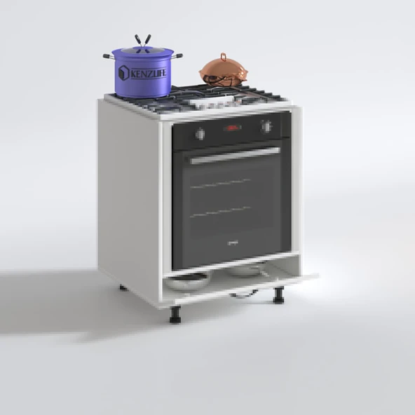 Kenzlife ankastre modülü kabini kerim byz fırın ocak dolabı 70 cmye kadar ocak için uyumlu - Resim 3