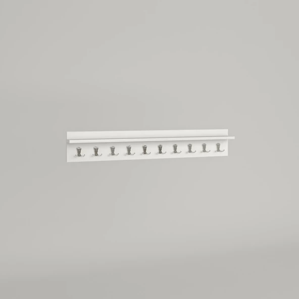 Kenzlife elbise askılığı askılık vettini120 byz 20*120*12 metal gri 10 adet askı portmanto - Resim 3