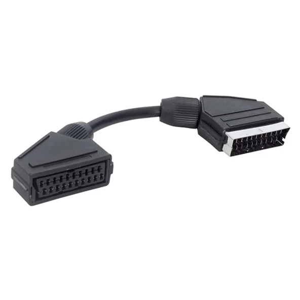 Scart Scart Erkek Dişi Ara Kablo 20cm