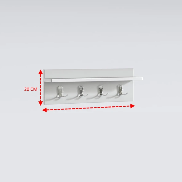 Kenzlife elbise askılığı askılık vettini038 byz 20*038*12 metal gri 4 adet askı portmanto - Resim 4