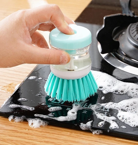 Deterjan Hazneli Bulaşık Yıkama Fırçası - Resim 2