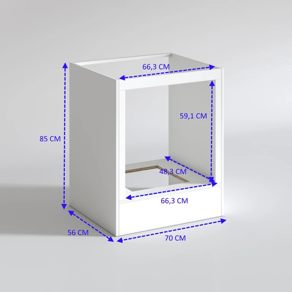 Kenzlife ankastre modülü kabini aziz byz fırın ocak dolabı 70 cmye kadar ocak için uyumlu - Resim 6