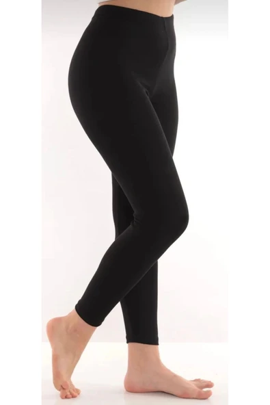 Kadın Siyah Termal Tayt İçi Şardonlu - Resim 3