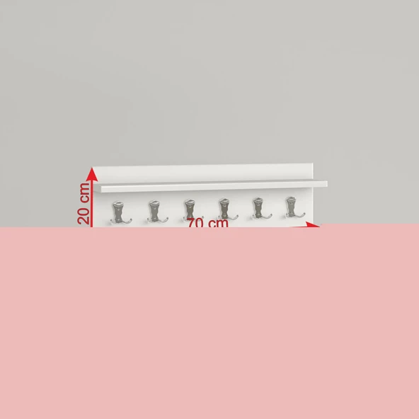 Kenzlife elbise askılığı askılık vettini070 byz 20*070*12 metal gri 6 adet askı portmanto - Resim 4