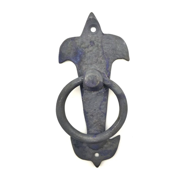 Antika Tarz Dekoratif Pirinç Lale Kapı Halkası - 165x70mm, Oksit ürün görseli 1