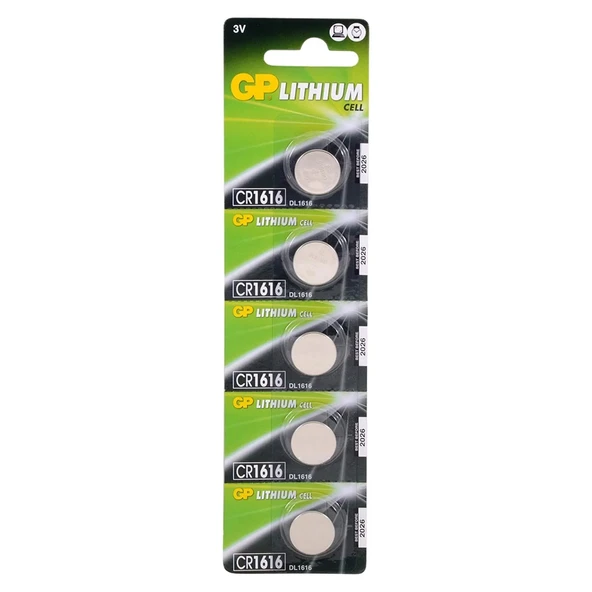 Gp Cr1616 Lityum Pil Düğme 1616 3v 5 Li Paket