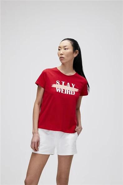 Bad Bear 21.03.07.008-C54 Stay Weird Tee Kadın Tişört