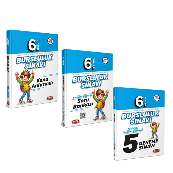 Data Yayınları 6. Sınıf Bursluluk Sınavı Konu Soru ve Deneme Seti 3 Kitap