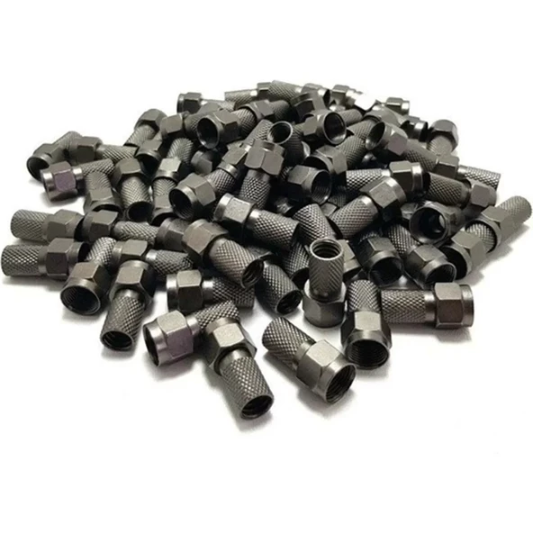 Siyah Contalı Su Gerçirmez F Konnektör (100 Adet)