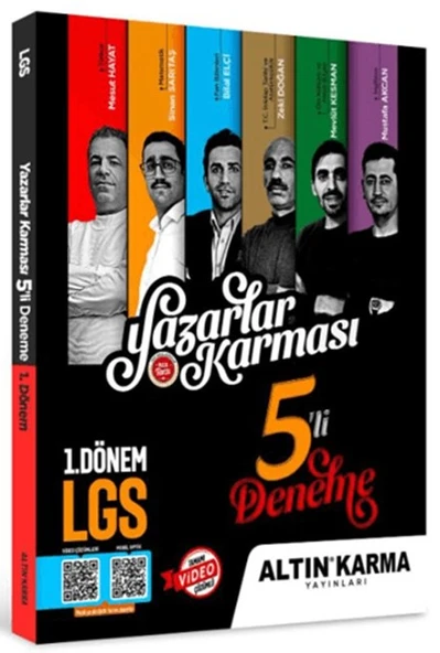 8.Sınıf LGS 1.Dönem Yazarlar Karması 5 li Deneme Altın Karma Yayınları ürün görseli