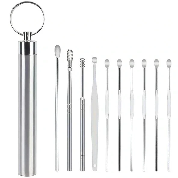 Sunup Sn-27132 Paslanmaz Çelik 10'lu Kulak Temizleme Seti