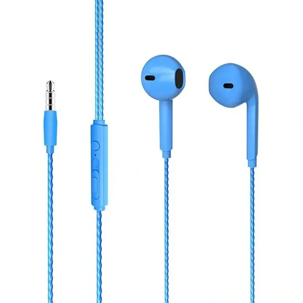 Lenovo Lecoo Eh104bl 3.5 Mm Jacklı Kablolu Kulak İçi Mikrofonlu Kulaklık Mavi