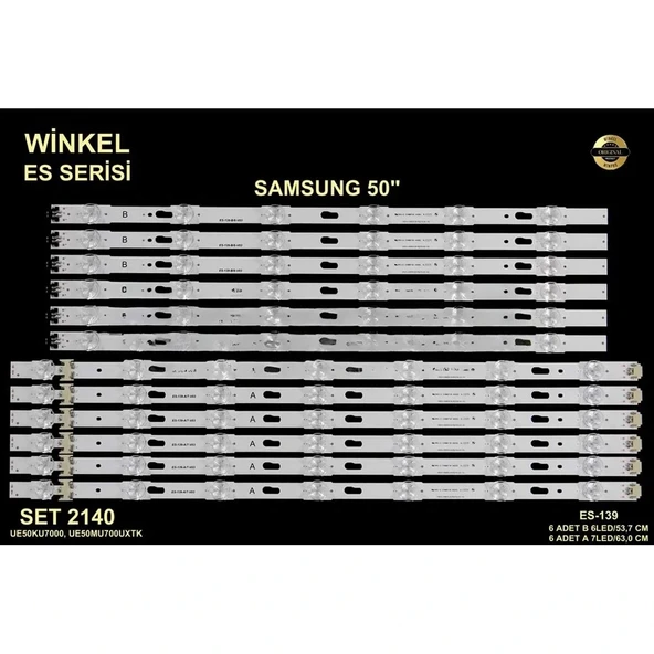 Samsung Tv Led Bar 50 İnç 12li Takım 6x63cm 7 Mercekli 6x53,7cm 6 Mercek 284448-n10