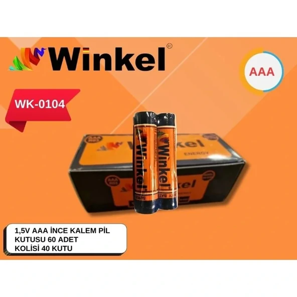 Winkel İnce Kalem Pil Aaa 60lı Paket