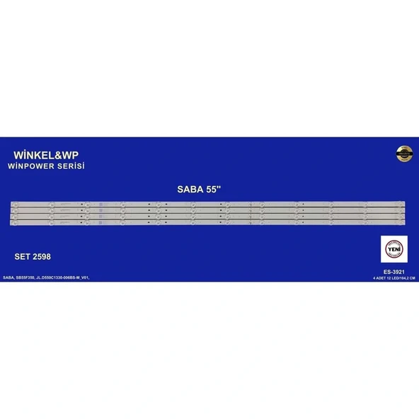 Saba Tv Led Bar 55 İnç 4 Lü Takım 4 X 104,2 Cm 12 Mercek 284529 - P26
