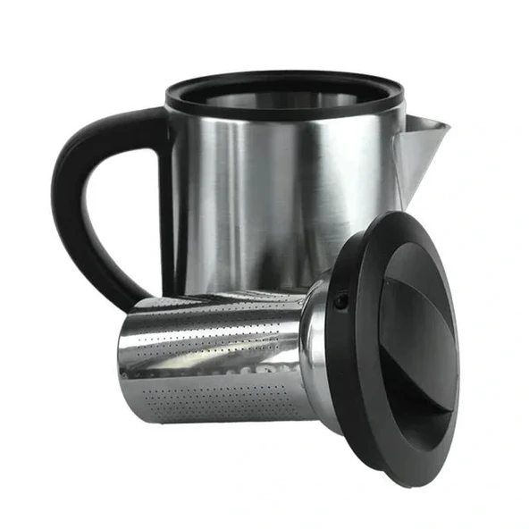 Crown Crw-2201 1800w 1.8 - 0.8 Litre Çelik Hazneli Çaycı Mutfak Kettle Demlikli Ve Süzgeçli Inox - 2