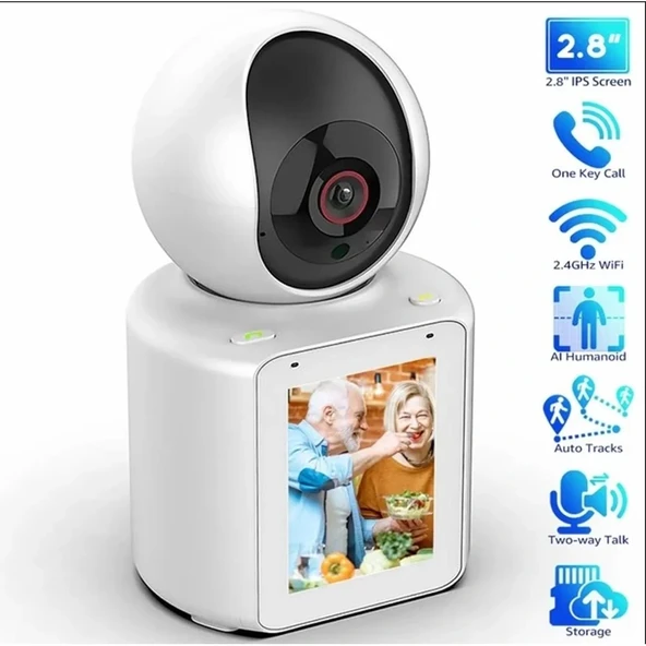 Alpsmart As-671 2.8 İnç Ips Ekranlı Görüntülü Arama Akıllı Wifi Bebek Kamerası