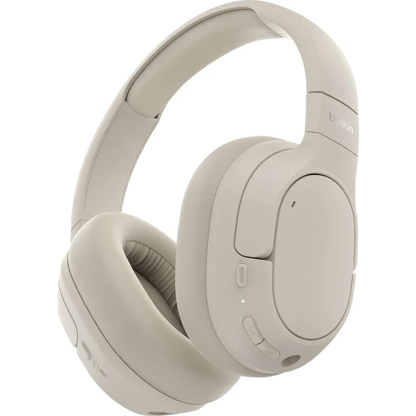 Belkin Soundform Isolate Noise Cancelling Kablosuz Bluetooth Kulaklık - Bej ürün görseli 1