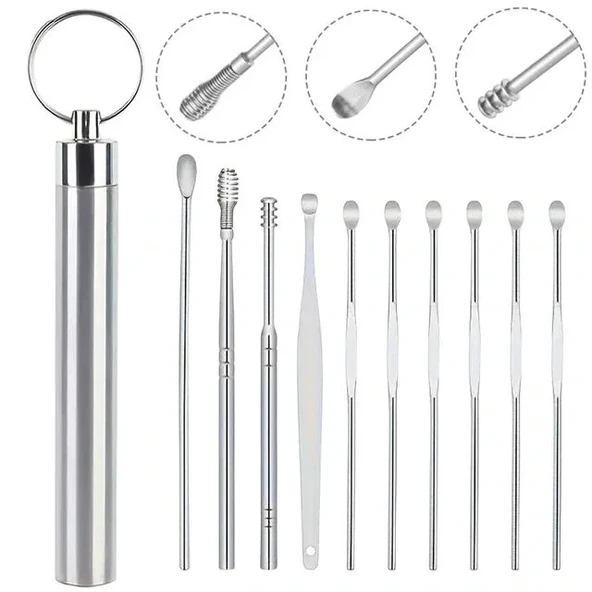 Sunup Sn-27132 Paslanmaz Çelik 10'lu Kulak Temizleme Seti - 3