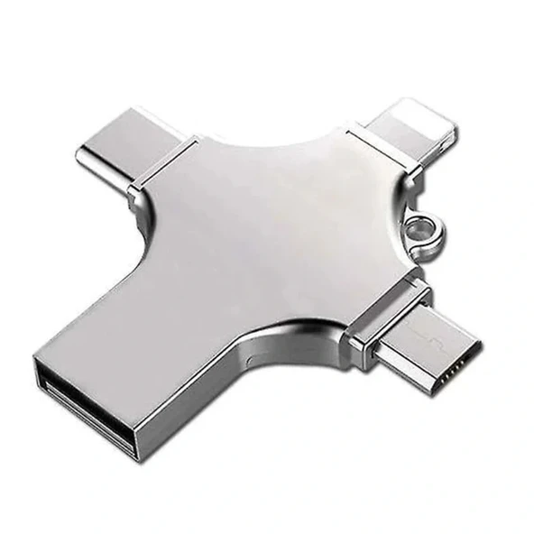 Faster Fs-26601 128gb Flash Bellek 4 İn 1 Usb Type-c Micro İphone