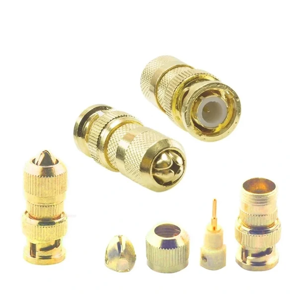 Bnc Fiş Konnektör Metal Vidalı Gold