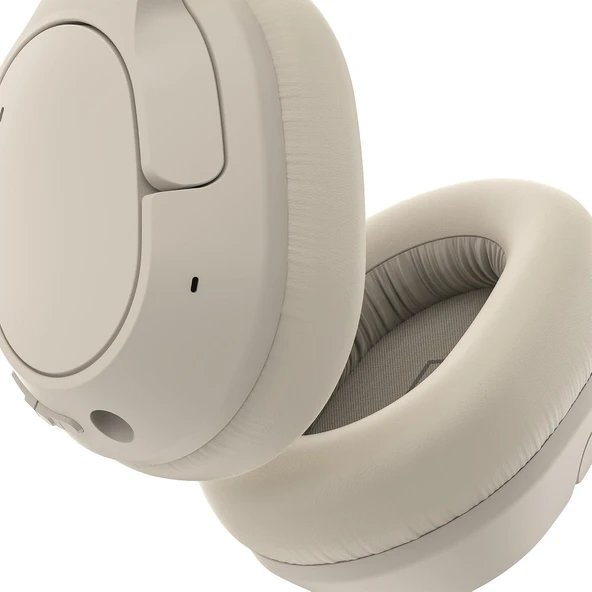 Belkin Soundform Isolate Noise Cancelling Kablosuz Bluetooth Kulaklık - Bej - Resim 4