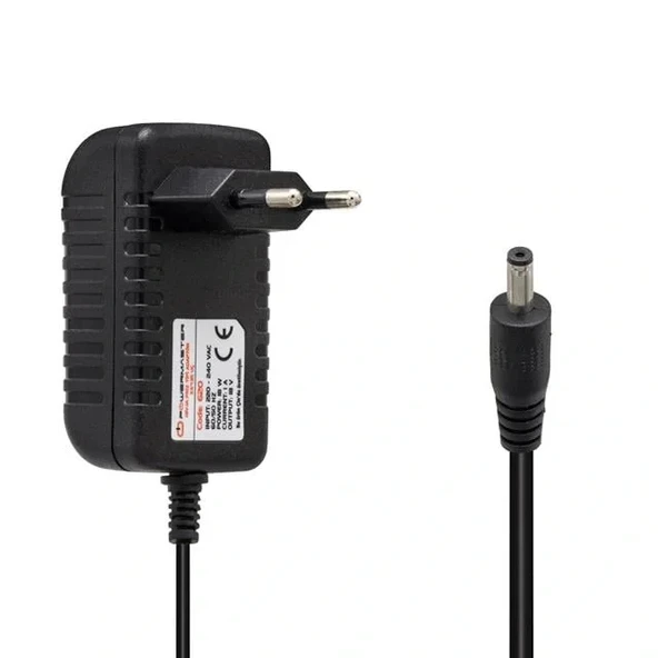 Powermaster Pm-620 18 Volt - 1 Amper 3.5*1.35 Mm Uçlu Plastik Kasa Priz Tipi Adaptör