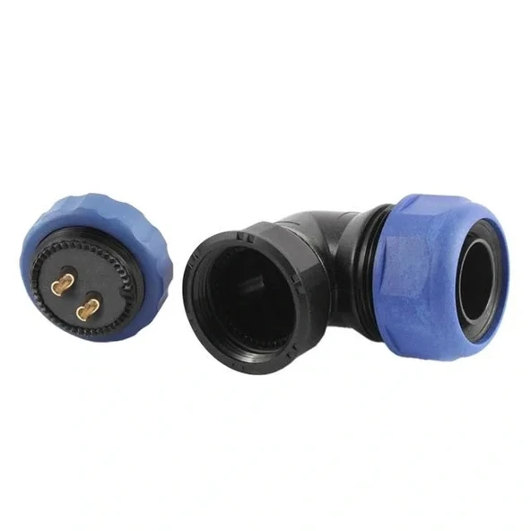Sd28 Su Geçirmez 2 Pin 28 Mm Dörtgen Konnektör 90° Dirsek - 2