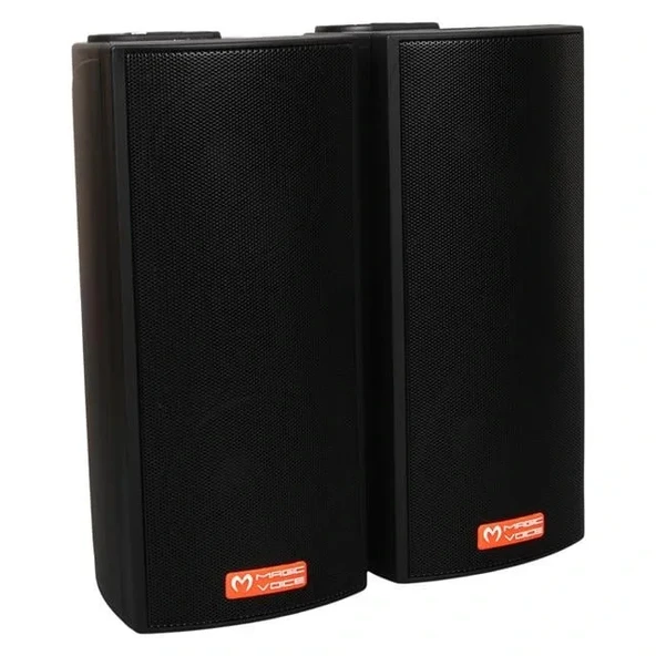 Magicvoice Mv-19 2x7.5 Cm 40 Watt Komütatörlü Hat Trafolu Siyah Sütun Hoparlör (2'li Takım) - 2