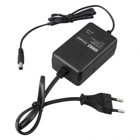 Weko 12 Volt 3 Amper 5.5*2.5 Uçlu Yerli Üretim Plastik Kasa Masaüstü Adaptör - Resim 3