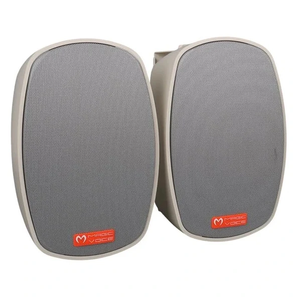Magicvoice Mv-22 12 Cm 40 Watt Komütatörlü Hat Trafolu Krem Beyaz Sütun Hoparlör (2'li Takım) - 2