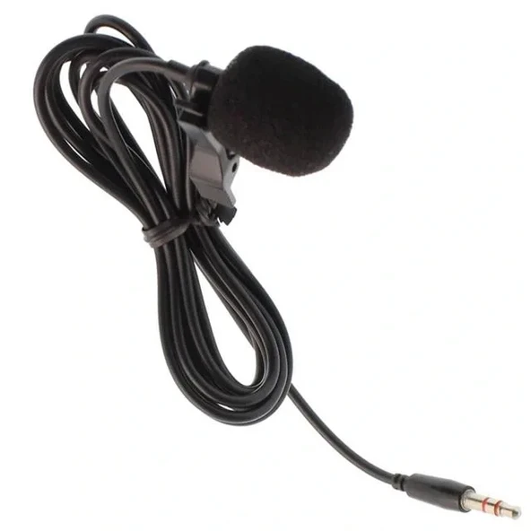 Hello Hl-5344 Siyah 3.5 Mm 3 Boğumlu Aux Kablolu Yaka Ve Youtuber Mikrofonu