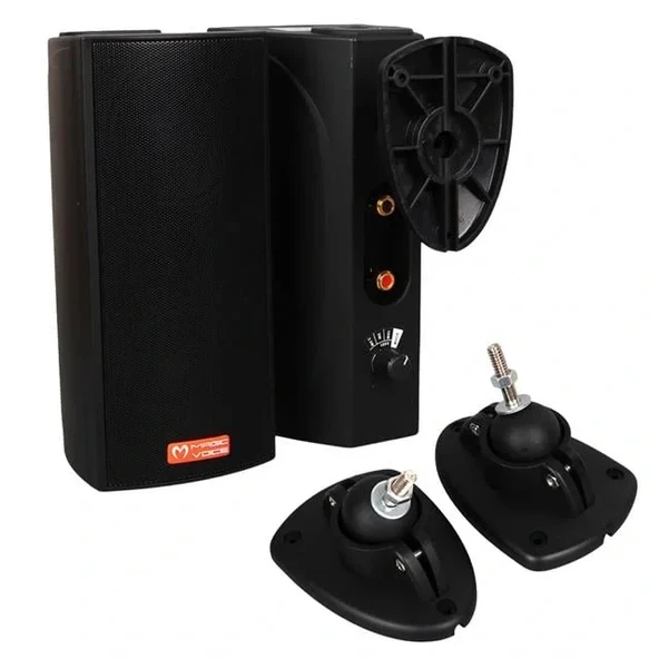 Magicvoice Mv-19 2x7.5 Cm 40 Watt Komütatörlü Hat Trafolu Siyah Sütun Hoparlör (2'li Takım) - 3
