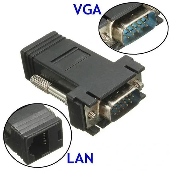 Powermaster Vga Extender Rj45 Cat5/cat6/cat7 Uzatıcı Çevirici (2'li Paket) - 2