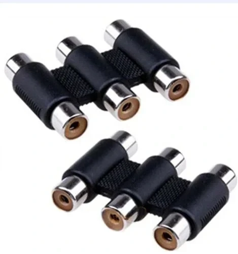 3 Rca Dişi 3 Rca Dişi Dönüştürücü Plastik Jak