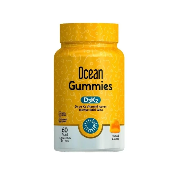 Ocean Gummies D3K2 60 Adet Çiğnenebilir Jel Form İçeren Takviye Edici Gıda ürün görseli