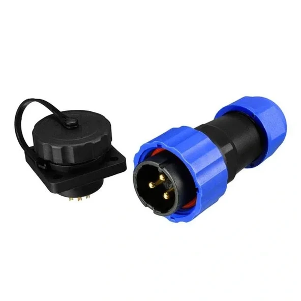 Sd28 Su Geçirmez 3 Pin 28 Mm Dörtgen Konnektör - Resim 3