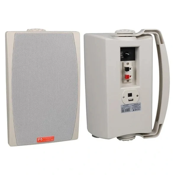 Magicvoice Mv-03 16 Cm 60 Watt Komütatörlü Hat Trafolu Beyaz Sütun Hoparlör (2'li Takım)