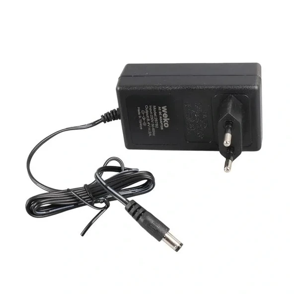 Weko 8.4 Volt - 2 Amper 5.5x2.5mm Uçlu Priz Tip Kırmızı Yeşil Ledli Yerli Üretim Akü Şarj Adaptörü - 3
