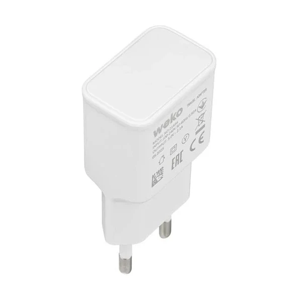 Weko Wk-21434 2.1 Amper Telefon Şarj Adaptörü + Micro Usb Kablo - Resim 3