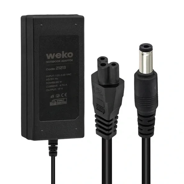 Weko 19 Volt 4.74 Amper 90 Watt Notebook Adaptör (5.5*2.5 Uçlu)