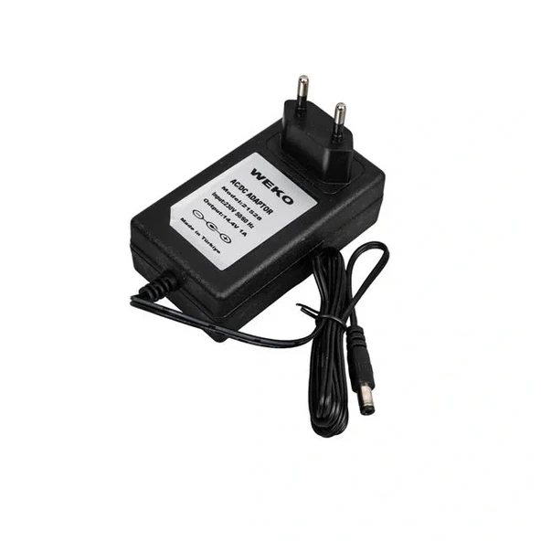 Weko 14.4 Volt - 1 Amper 5.5*2.5 Uçlu Plastik Işıklı Kasa Priz Tip Adaptör - 2