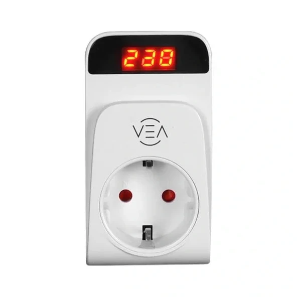 Vea Ve-25530 15a 3520w Tekli Dijital Göstergeli Akım Korumalı Priz Aşırı Yüksek Gerilim - 2