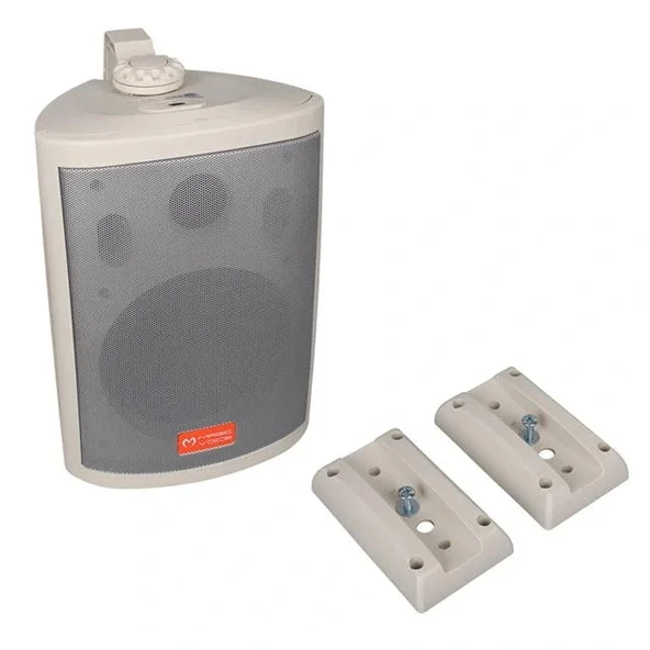 Magicvoice Mv-25 16 Cm 80 Watt Komütatörlü Hat Trafolu Beyaz Sütun Hoparlör (2'li Takım) - 3