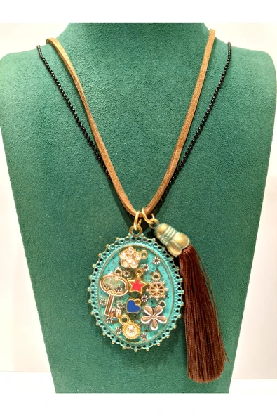 Monalisa Home Otantik Gösterişli Renkli 40 cm Uzunluğunda Kolye